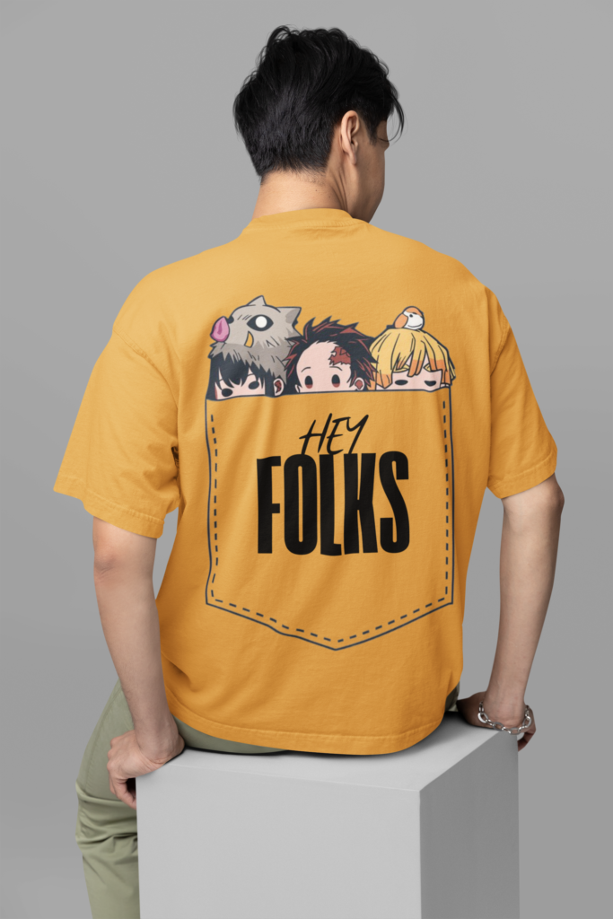 back view oversized tee mockup of a man sitting on a customizable cube m38922 1 5