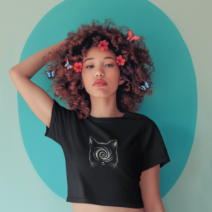 Meowtrix: Darkcode Crop Tee