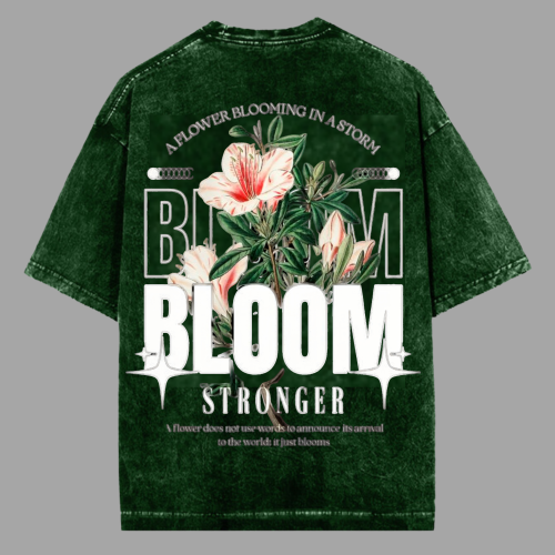 Bloom Stronger Acid Washed Oversized T-shirt