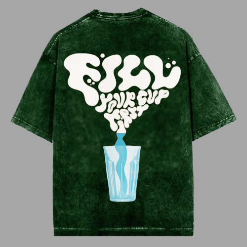 Hydrated Hustler Acid Washed Oversized T-shirt