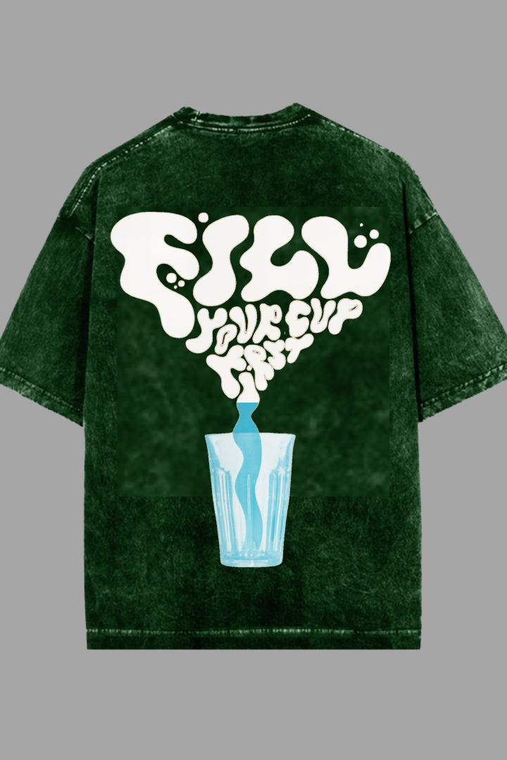 Hydrated Hustler Acid Washed Oversized T-shirt