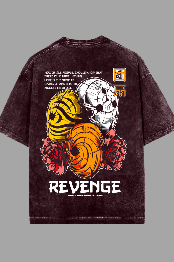 Revenge Acid Washed Oversized T-shirt