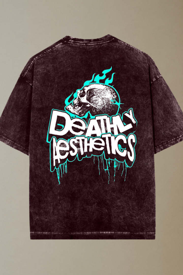 Skullfame Acid Washed Oversized T-shirt