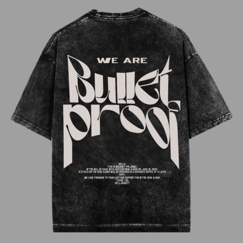 Bullet Proof Acid Washed Oversized T-shirt