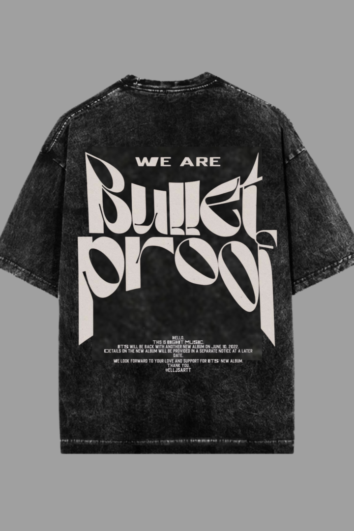 Bullet Proof Acid Washed Oversized T-shirt