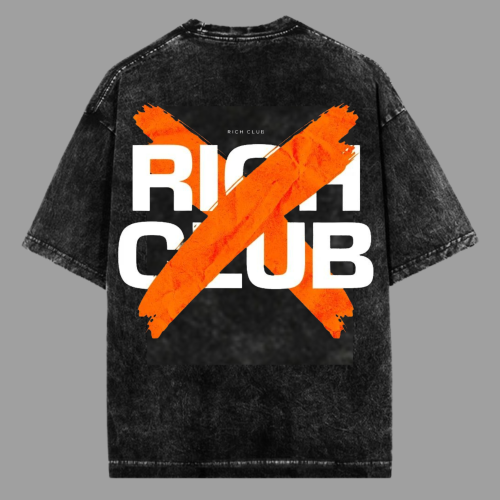 Rich Club Acid Washed Oversized T-shirt