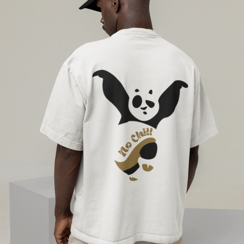 Groovy Panda No Chill Terry Oversized T-Shirt
