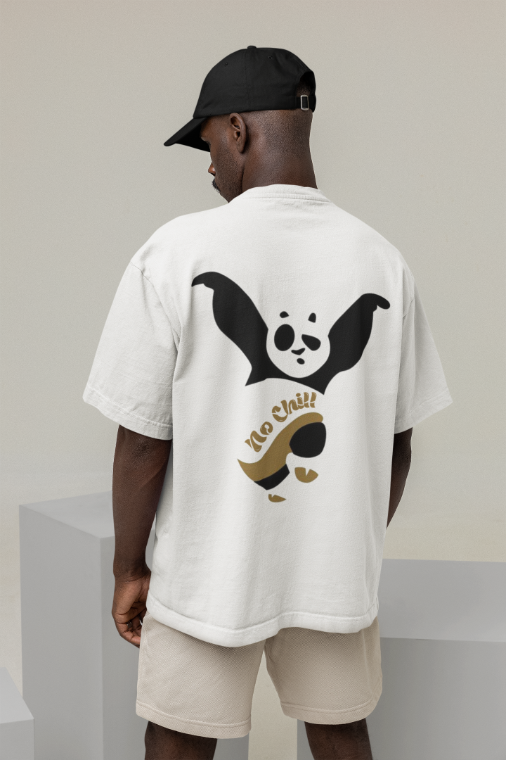 Groovy Panda No Chill Terry Oversized T-Shirt