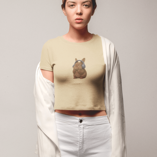 Bunny Beats Crop Tee
