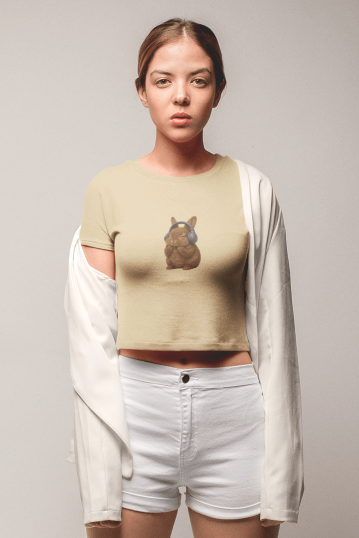 Bunny Beats Crop Tee