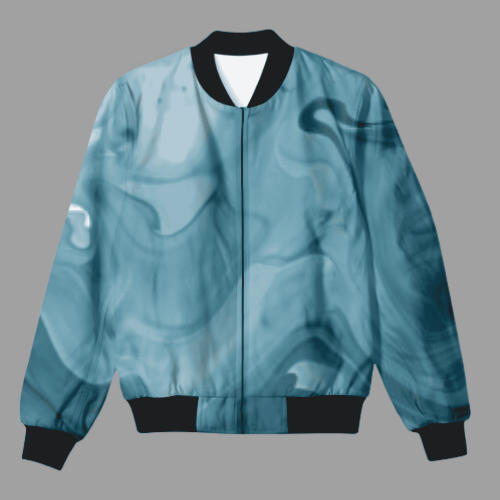 Aqua Cascade Bomber Jacket