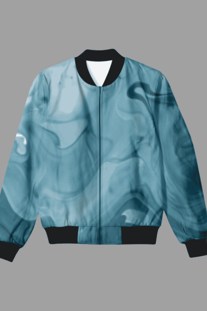 Aqua Cascade Bomber Jacket