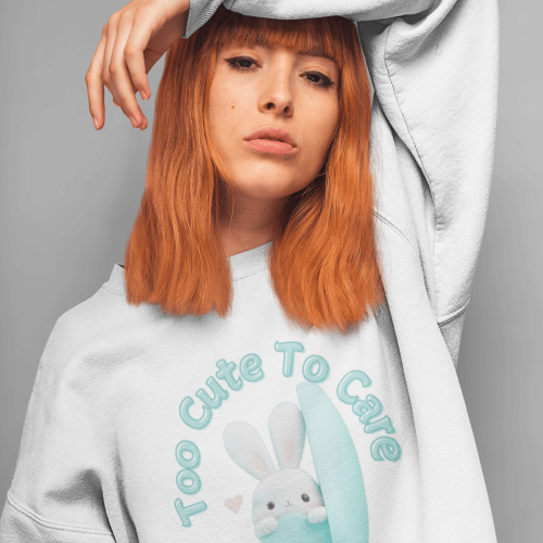 Too Cute To Care Oversized Sweatshirt